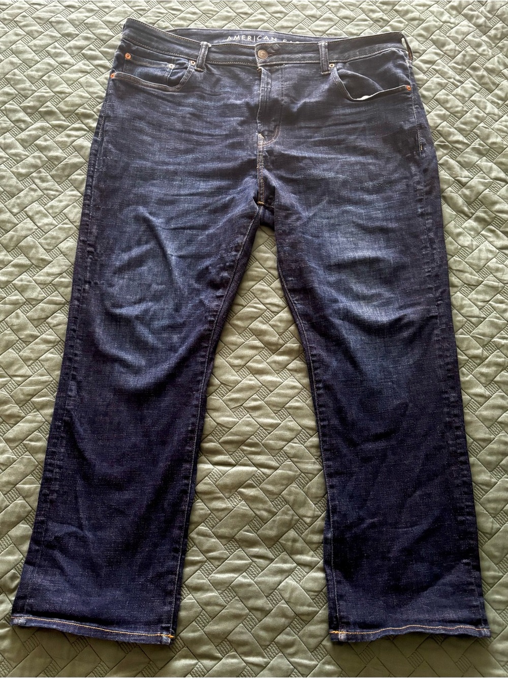 American Eagle Outfitters next level flex Men’s  Dark Indigo Straight-Leg Jeans